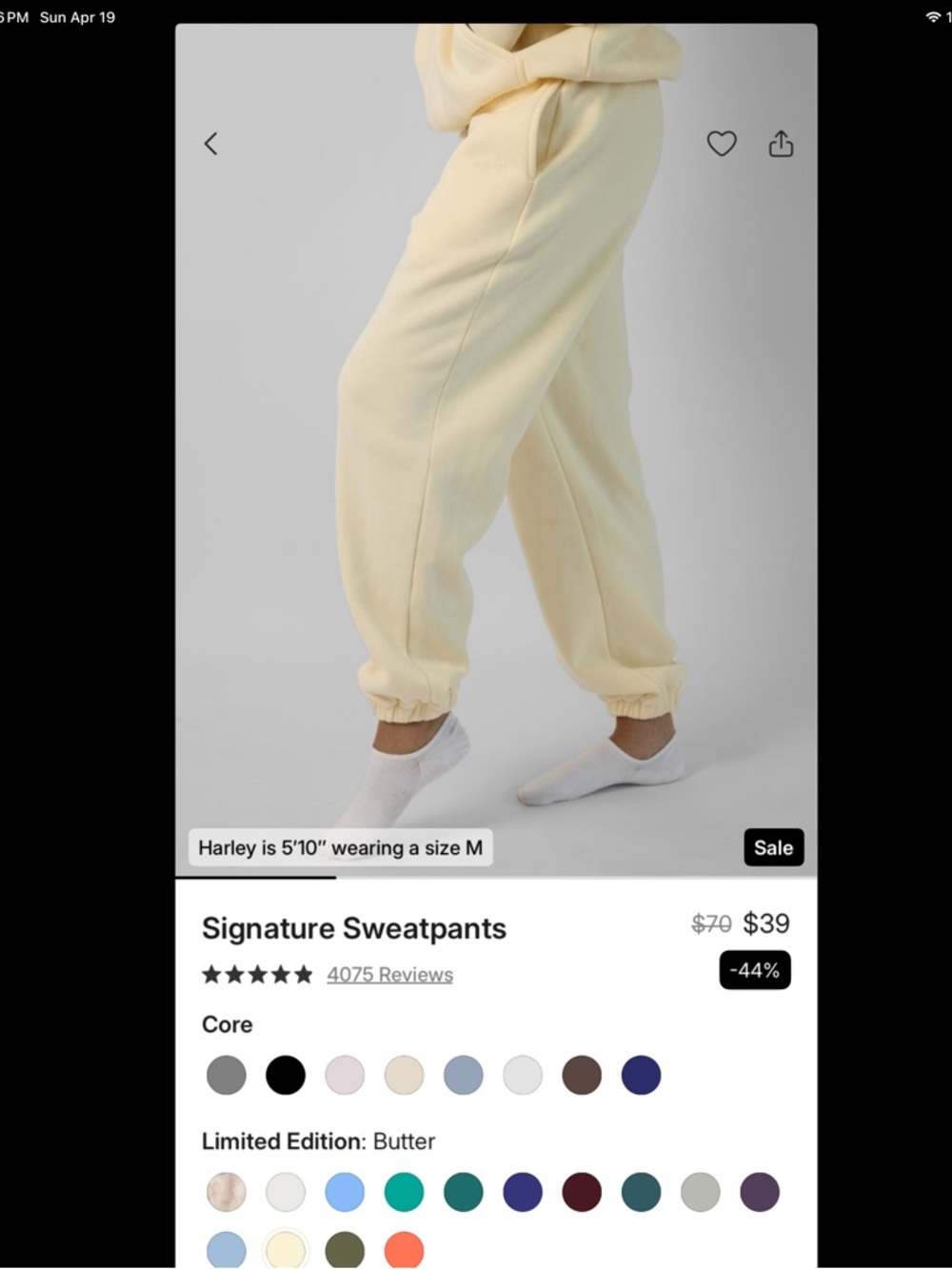Minimalist Sweatpants - Butter size S comfort new